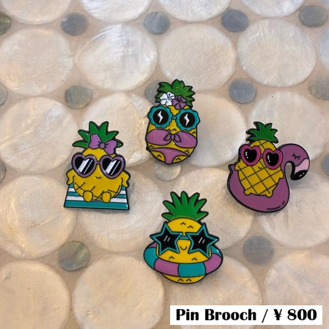TOPANGA Jewelry　 Pin Brooch　Summer Pineapple　4type