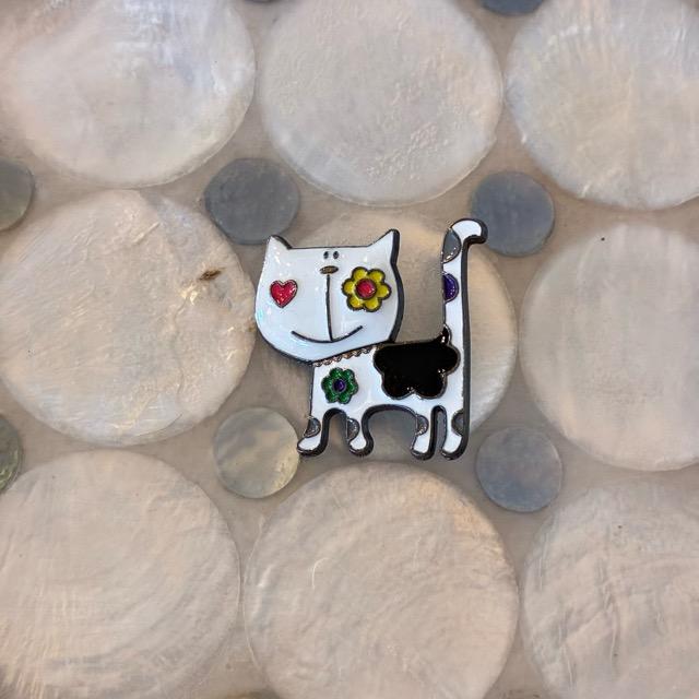 TOPANGA Jewelry　 Flower Cat Brooch　4color