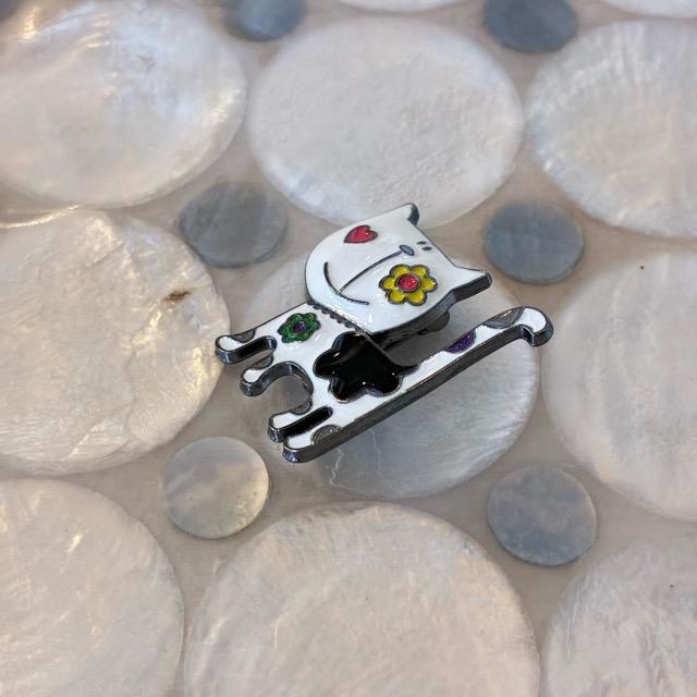 TOPANGA Jewelry　 Flower Cat Brooch　4color