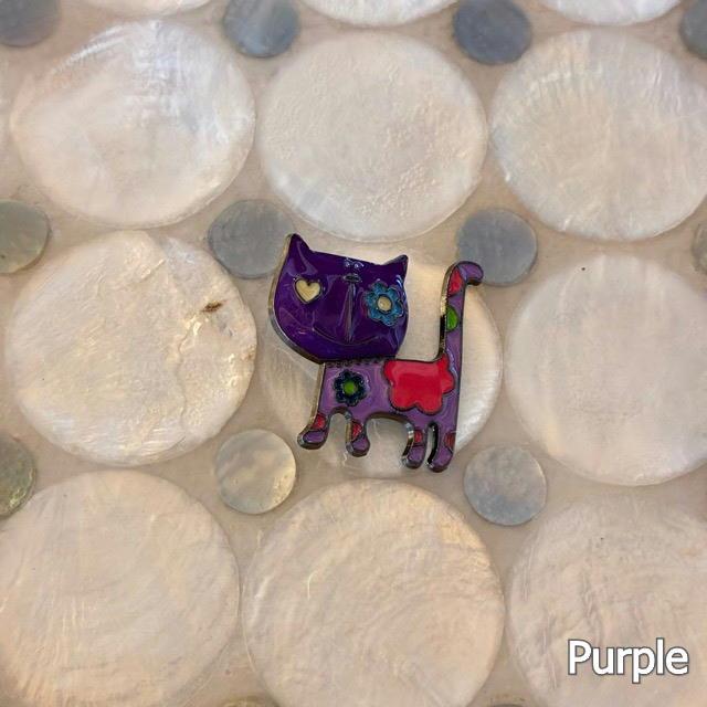 TOPANGA Jewelry　 Flower Cat Brooch　4color