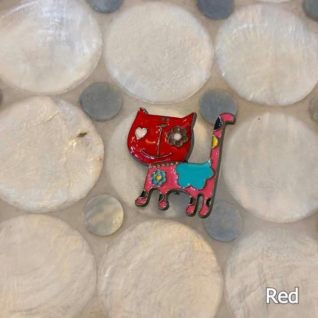 TOPANGA Jewelry　 Flower Cat Brooch　4color