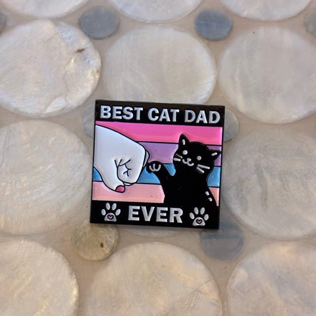 TOPANGA Jewelry　 Pin Brooch　BEST CAT DAD EVER