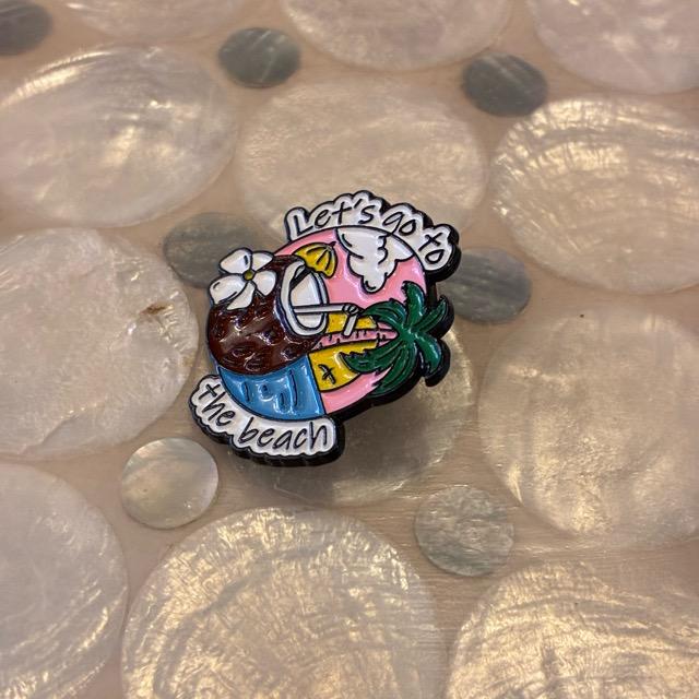 TOPANGA Jewelry Pin Brooch Let's go to the beach