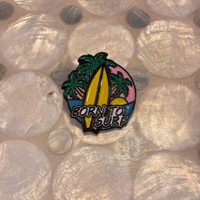 TOPANGA Jewelry Pin Brooch BORN TO SURF