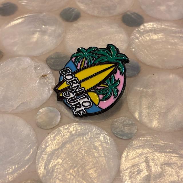 TOPANGA Jewelry Pin Brooch BORN TO SURF