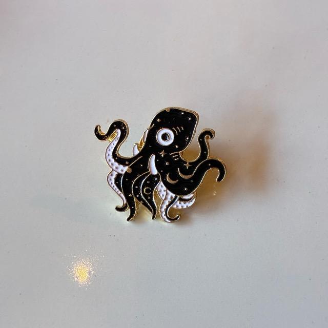 TOPANGA Jewelry Pin Brooch Night Sky Octopus