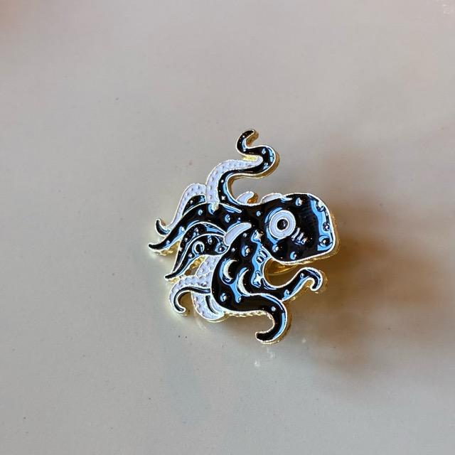 TOPANGA Jewelry Pin Brooch Night Sky Octopus