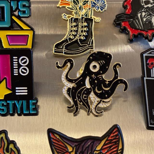 TOPANGA Jewelry Pin Brooch Night Sky Octopus