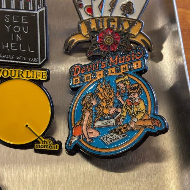 TOPANGA Jewelry Pin Brooch Devil's Music SING ALONG!