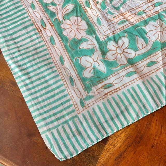 TOPANGA Homefurnishing India Block print curtain Green D 110×180cm