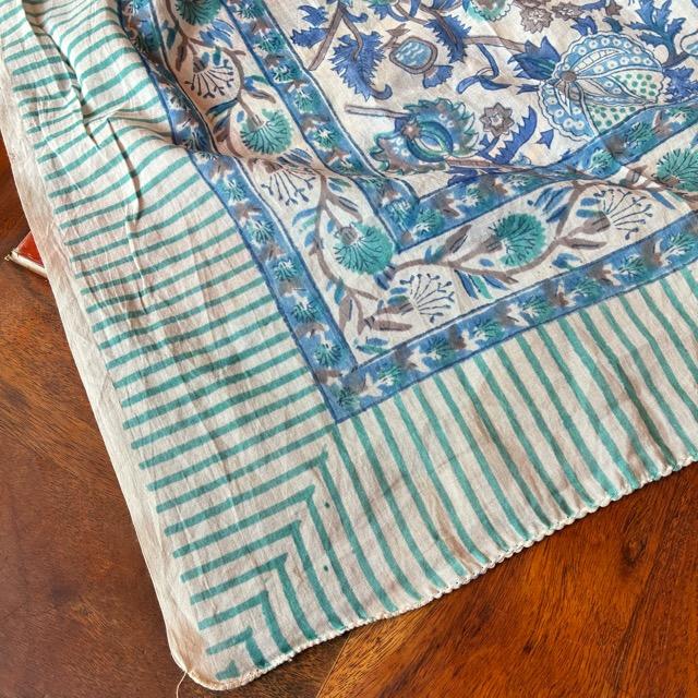 TOPANGA Homefurnishing India Block print curtain Blue B 110×180cm