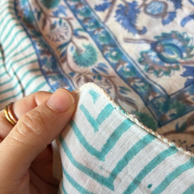 TOPANGA Homefurnishing India Block print curtain Blue B 110×180cm