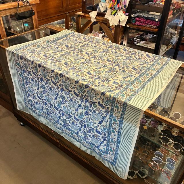 TOPANGA Homefurnishing India Block print curtain Blue B 110×180cm