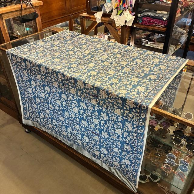 TOPANGA Homefurnishing India Block print curtain Blue D 110×180cm