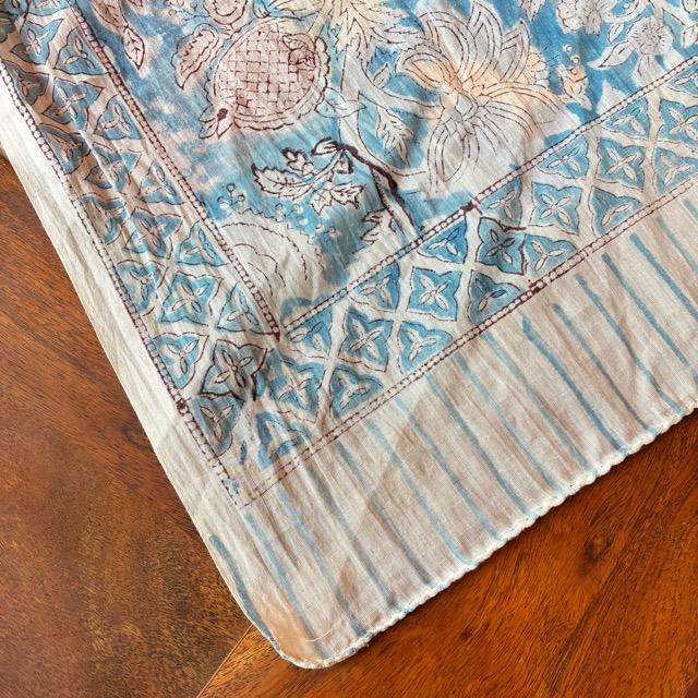 TOPANGA Homefurnishing India Block print curtain Blue F 110×180cm