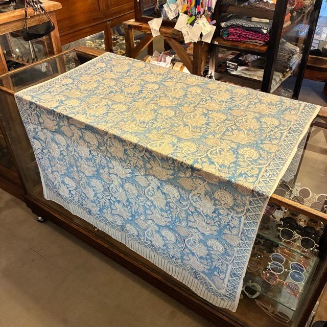 TOPANGA Homefurnishing India Block print curtain Blue F 110×180cm