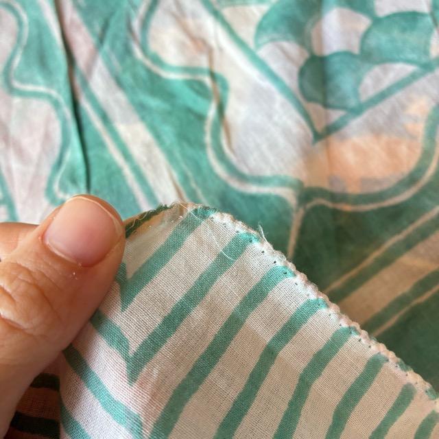 TOPANGA Homefurnishing India Block print curtain Green A 110×180cm