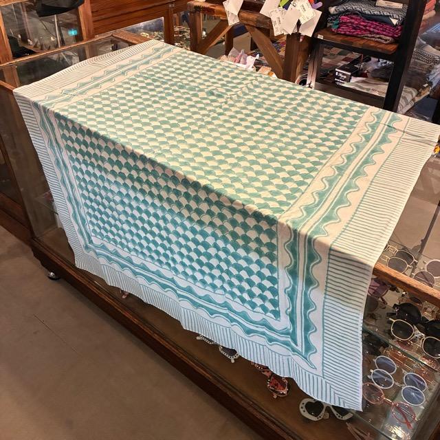 TOPANGA Homefurnishing India Block print curtain Green A 110×180cm