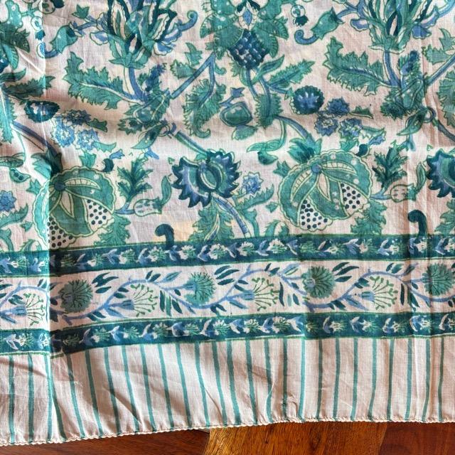 TOPANGA Homefurnishing India Block print curtain Green B 110×180cm