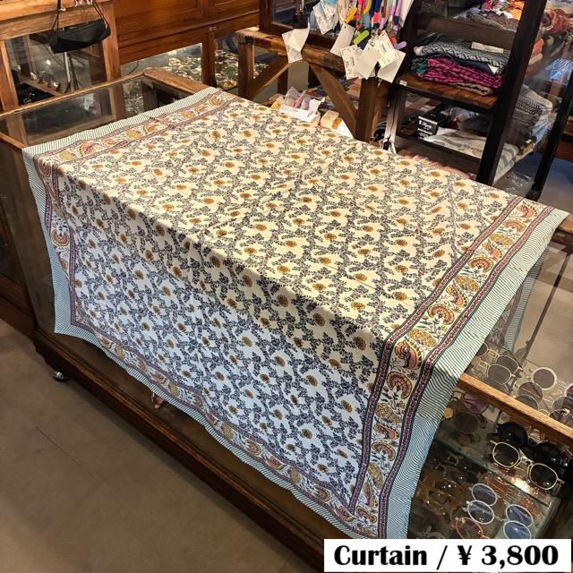 TOPANGA Homefurnishing India Block print curtain Warm A 110×180cm