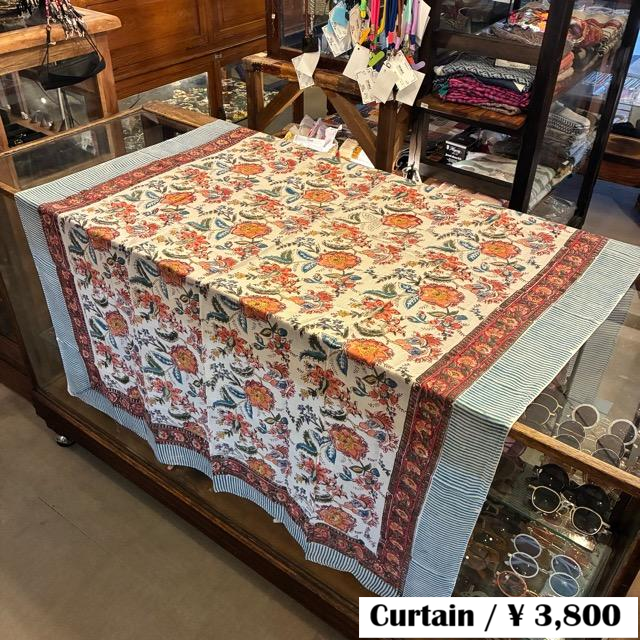 TOPANGA Homefurnishing India Block print curtain Warm B 110×180cm