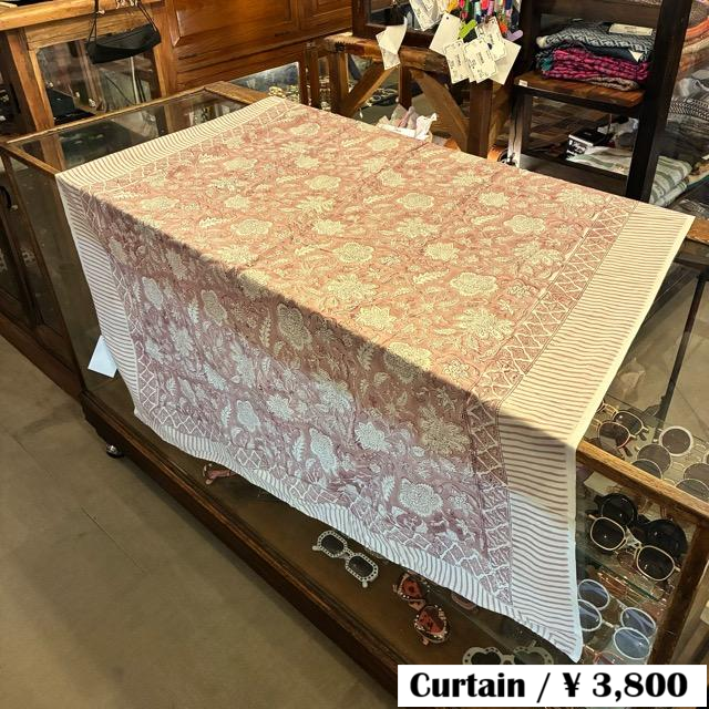 TOPANGA Homefurnishing India Block print curtain Warm C 110×180cm