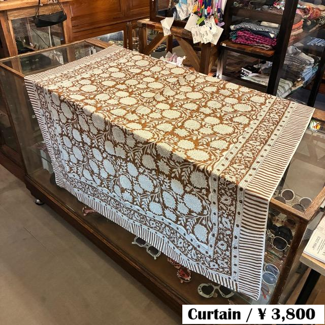 TOPANGA Homefurnishing India Block print curtain Warm E 110×180cm