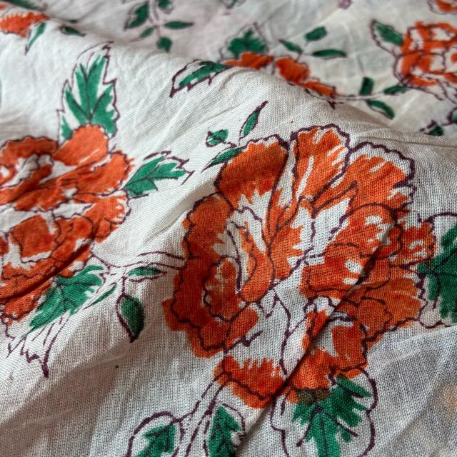 TOPANGA Homefurnishing India Block print curtain Warm G 110×180cm