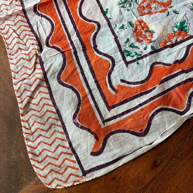 TOPANGA Homefurnishing India Block print curtain Warm G 110×180cm