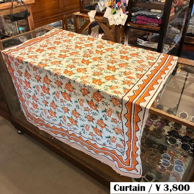 TOPANGA Homefurnishing India Block print curtain Warm G 110×180cm