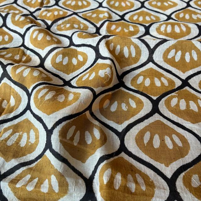 TOPANGA Homefurnishing India Mud dyeing Block print curtain A 110×180cm