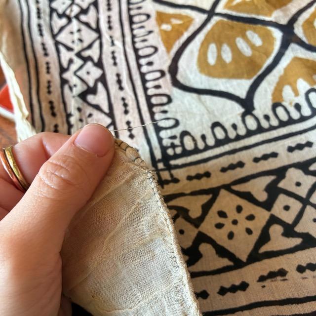 TOPANGA Homefurnishing India Mud dyeing Block print curtain A 110×180cm