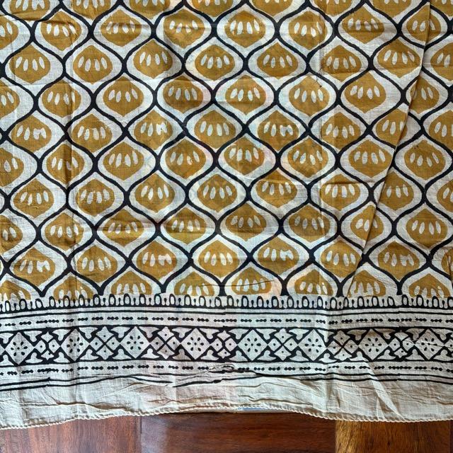 TOPANGA Homefurnishing India Mud dyeing Block print curtain A 110×180cm