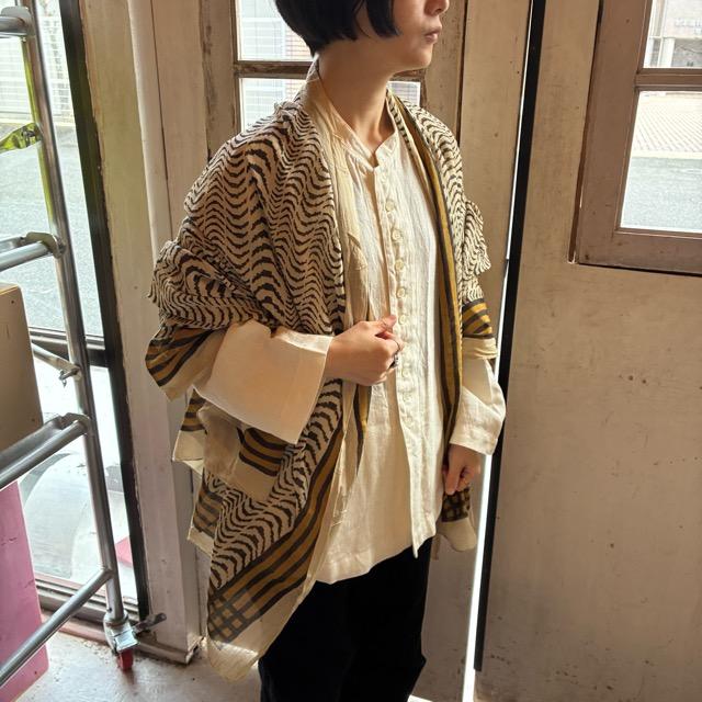 TOPANGA Homefurnishing India Mud dyeing Block print curtain B 110×180cm