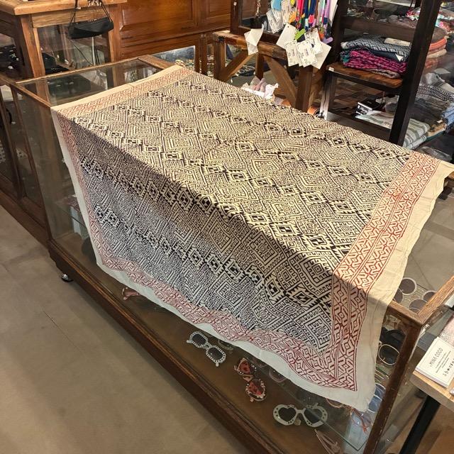 TOPANGA Homefurnishing India Mud dyeing Block print curtain B 110×180cm