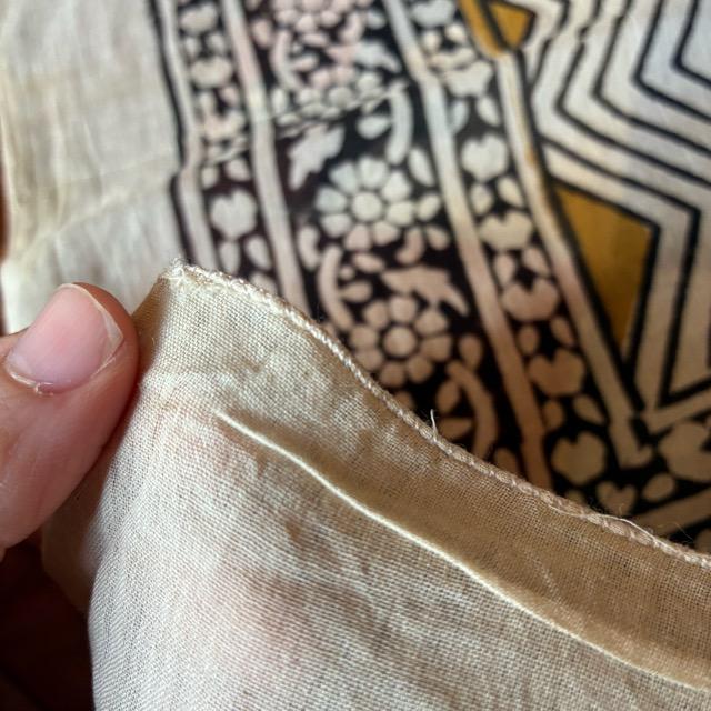 TOPANGA Homefurnishing India Mud dyeing Block print curtain C 110×180cm