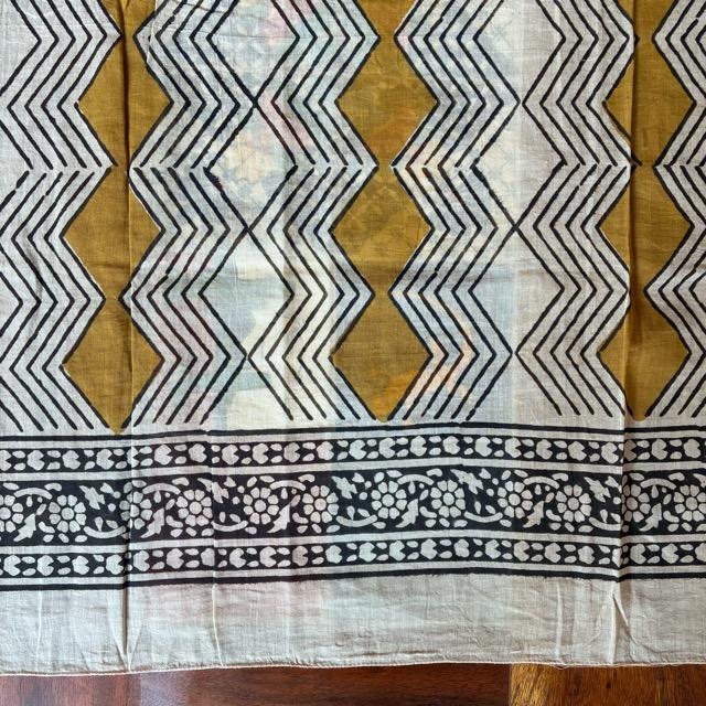 TOPANGA Homefurnishing India Mud dyeing Block print curtain C 110×180cm