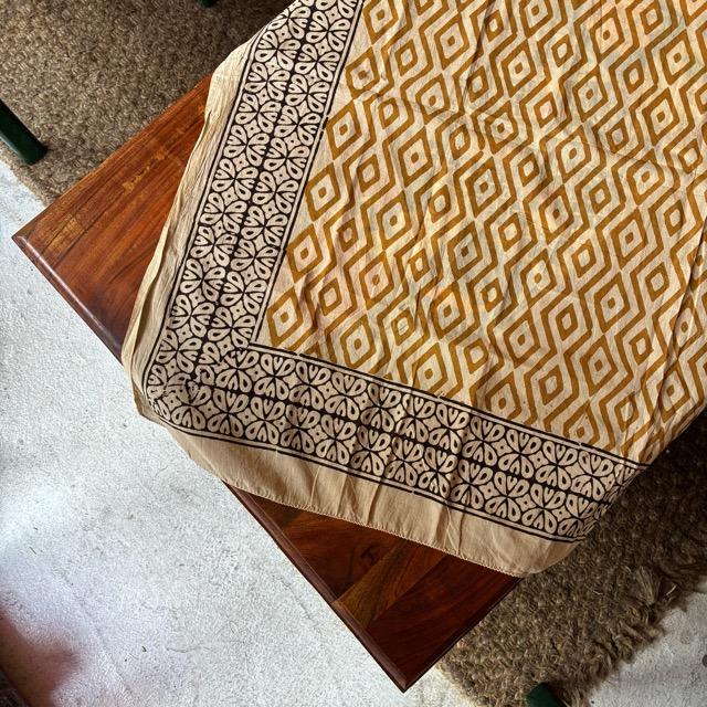 TOPANGA Homefurnishing India Mud dyeing Block print curtain D 110×180cm