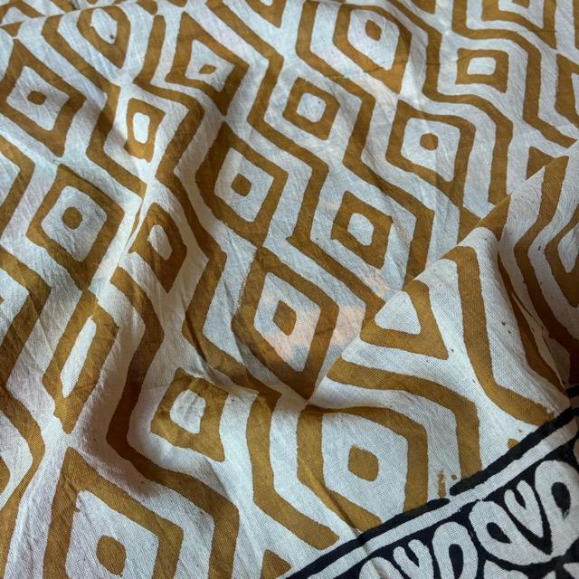 TOPANGA Homefurnishing India Mud dyeing Block print curtain D 110×180cm