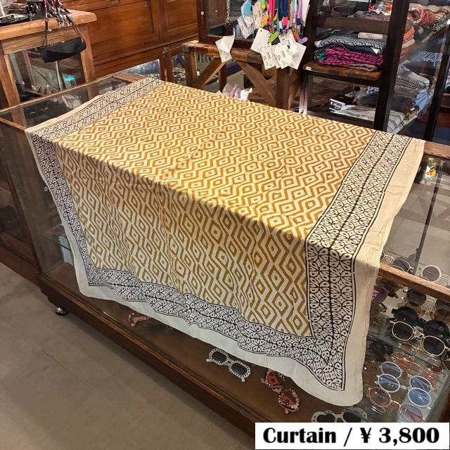 TOPANGA Homefurnishing India Mud dyeing Block print curtain D 110×180cm