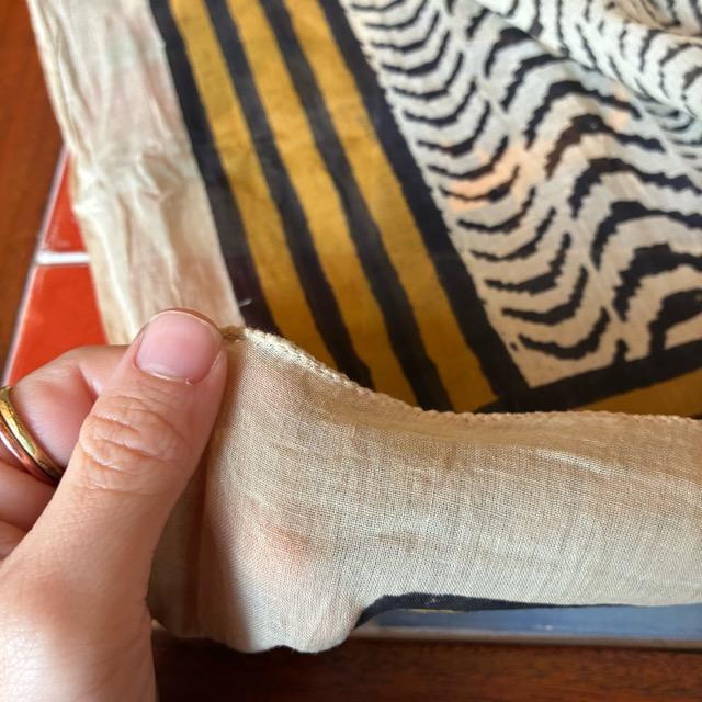 TOPANGA Homefurnishing India Mud dyeing Block print curtain E 110×180cm