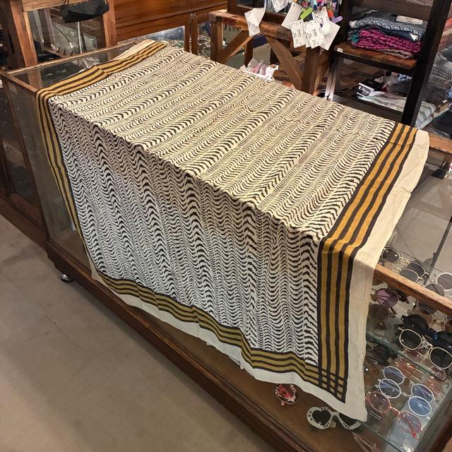 TOPANGA Homefurnishing India Mud dyeing Block print curtain E 110×180cm