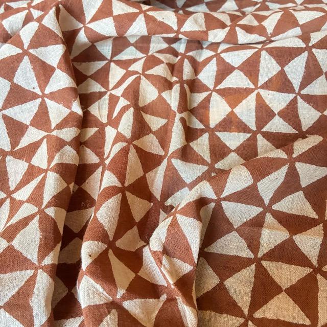 TOPANGA Homefurnishing India Mud dyeing Block print curtain F 110×180cm