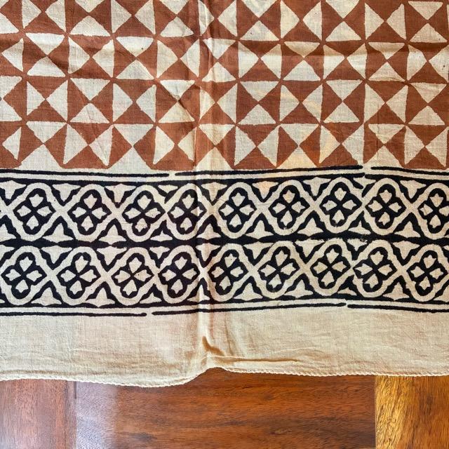 TOPANGA Homefurnishing India Mud dyeing Block print curtain F 110×180cm