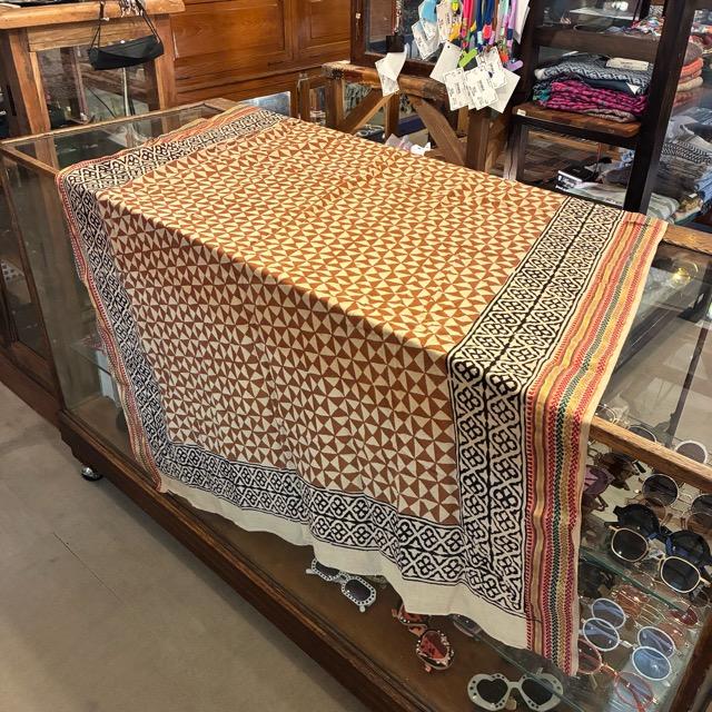 TOPANGA Homefurnishing India Mud dyeing Block print curtain F 110×180cm