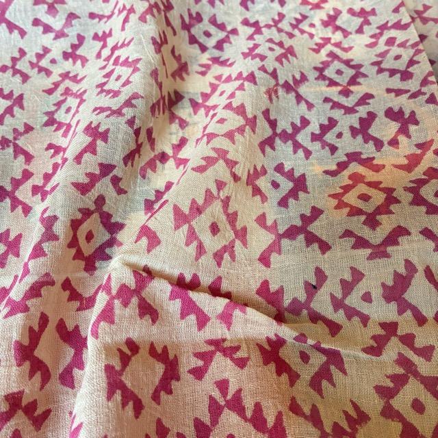 TOPANGA Homefurnishing India Mud dyeing Block print curtain G 110×180cm