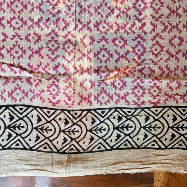 TOPANGA Homefurnishing India Mud dyeing Block print curtain G 110×180cm