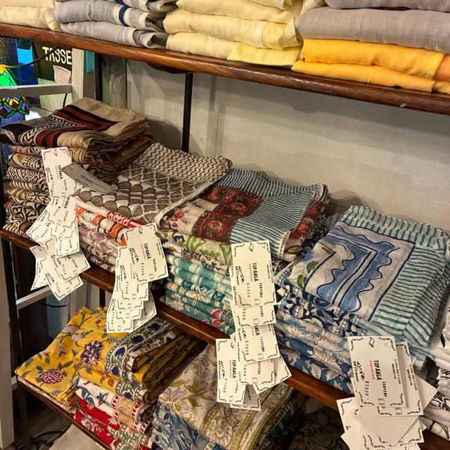 TOPANGA Homefurnishing India Mud dyeing Block print curtain G 110×180cm