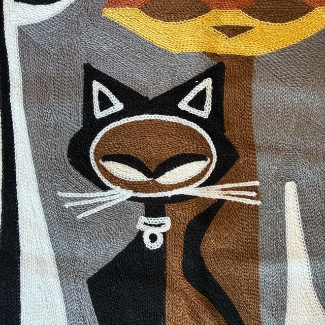 TOPANGA Homefurnishing Cat Embroidery Cushion Cover 45×45cm E