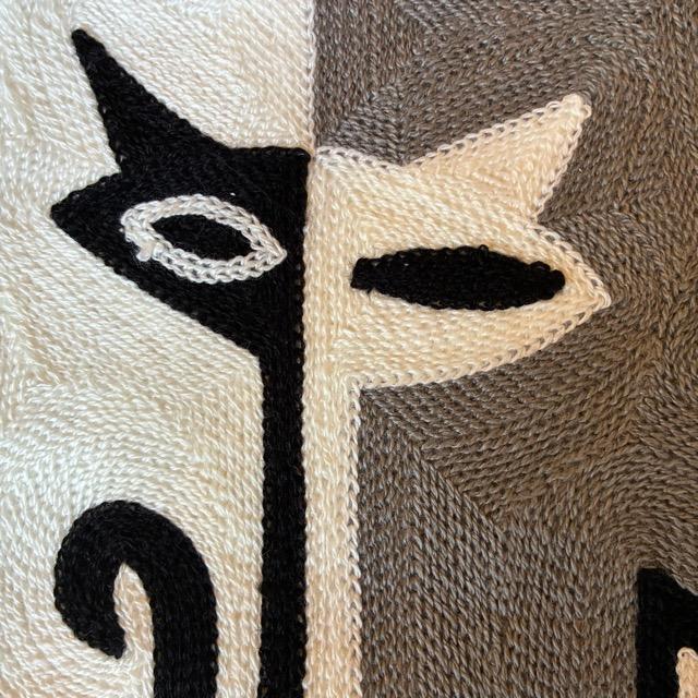 TOPANGA Homefurnishing Cat Embroidery Cushion Cover 45×45cm E